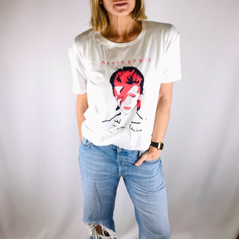Vintage style super soft David Bowie conce…